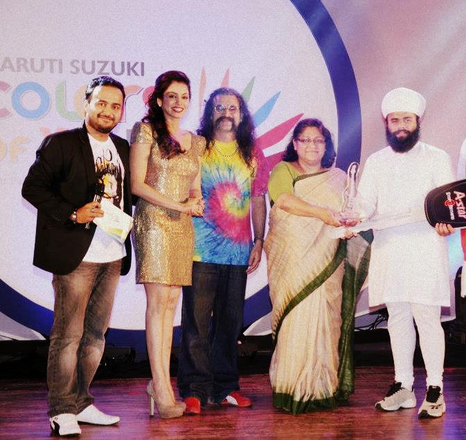 Winning moment of colours of youth talent hunt show by Maruti Suzuki in Gurgaon in year 2013 .won the A-star car in this show in the multi categories of talent showcase from all over India.