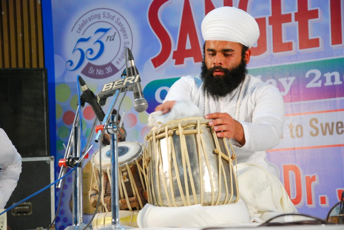 Picture captured during performance of jori recital in sangeet kala Manch Jalandhar Punjab after won their competition on National level previous year from the concert in year  2012