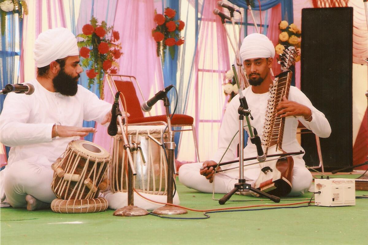 Playing Pakhawaj the sikh Instrument in Inter college youth festival in Ludhiana year 2012 